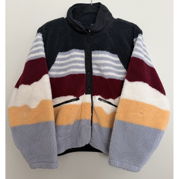 Free People Sweaters - Free People Hit The Slopes Printed Fleece Pullover Women's Size Medium